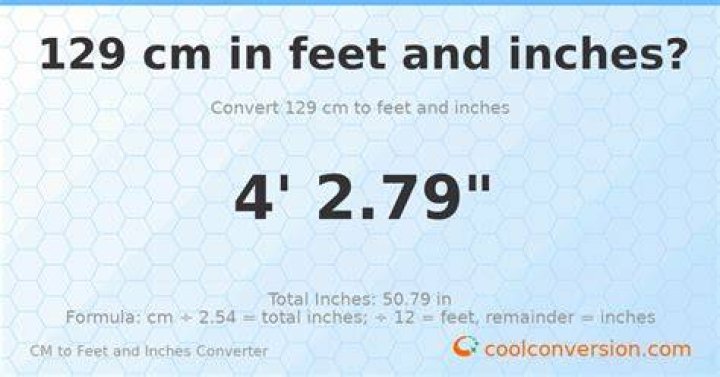 129 cm to feet 129 cm in feet