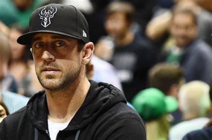 Aaron Rodgers and Milwaukee Bucks co-owner Wes Edens at the 2019 Eastern Conference Finals