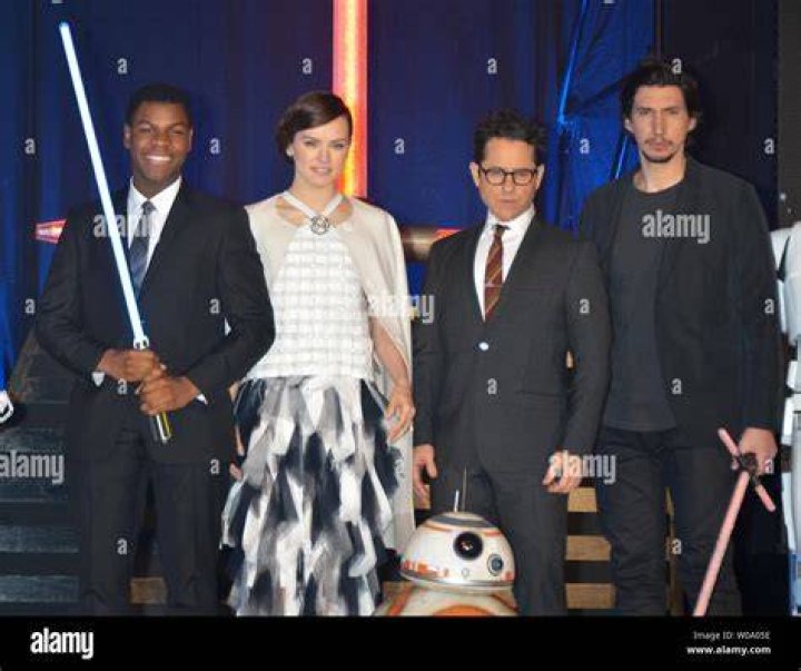 Adam Driver, J.J. Abrams, Daisy Ridley, and John Boyega