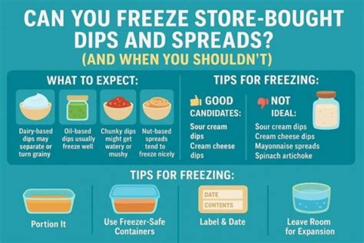 Can I freeze shop bought dips?