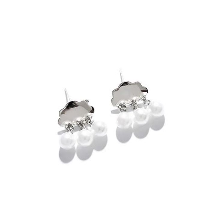 Cloud Pearl Earrings Silver Cloud Pearl Earrings Silver