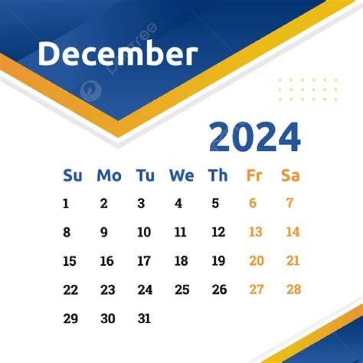 December 2024 Monthly Calendar Design, December 2024 Calendar, Monthly