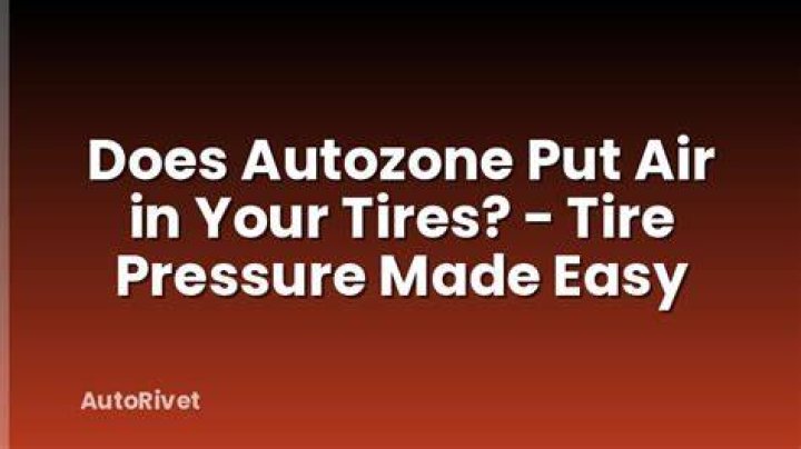 Does AutoZone put air in tires?