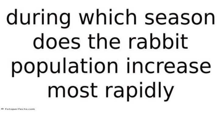 During which season does the rabbit population increase most rapidly Brainly?