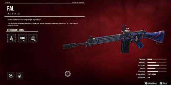 Far Cry 6 best weapons: the best Launcher, the RAT4 Rocket Launcher.