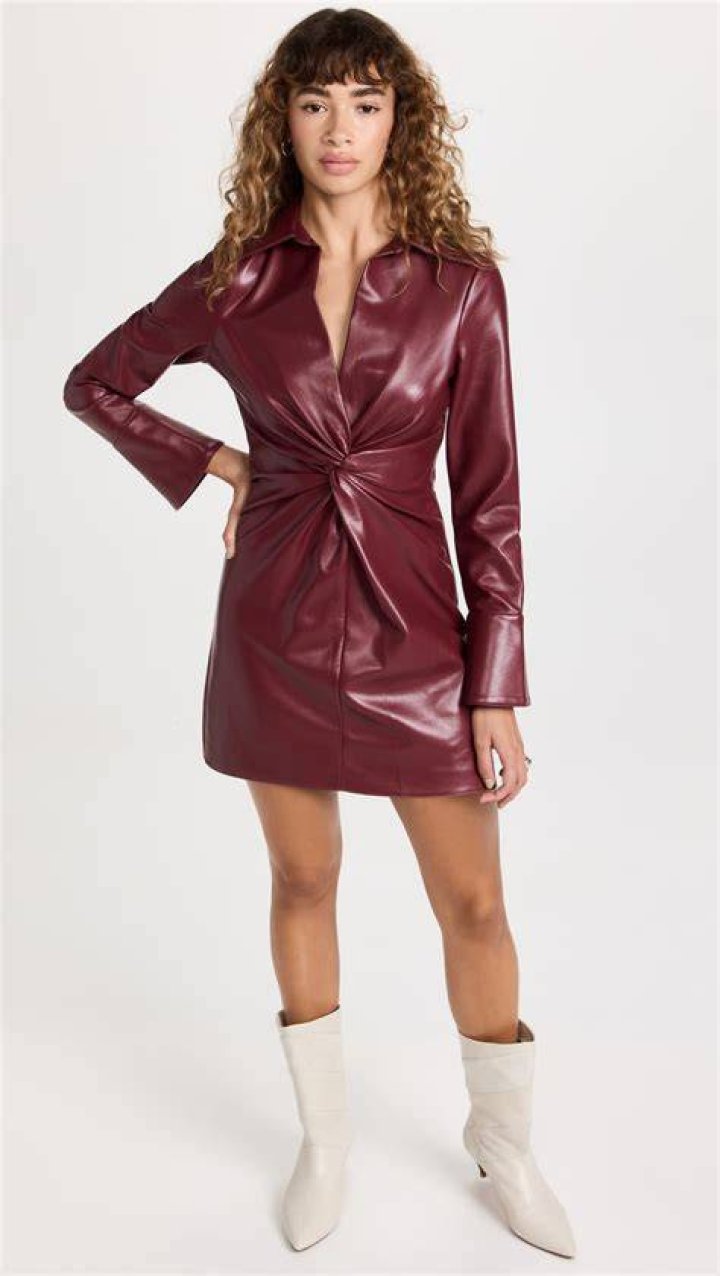 Faux Leather Mckenna Dress Faux Leather Mckenna Dress
