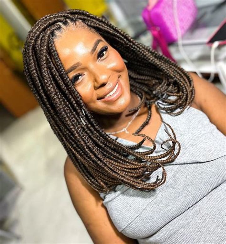 Get Medium Box Braids Hairstyle Gif