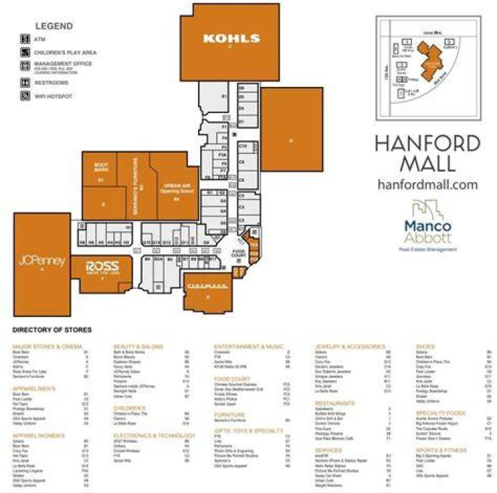 Hanford Mall CA Hours