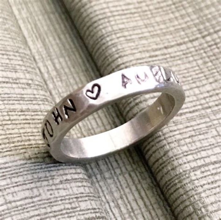 Hawkins Ring Hand Stamped Ring Etsy