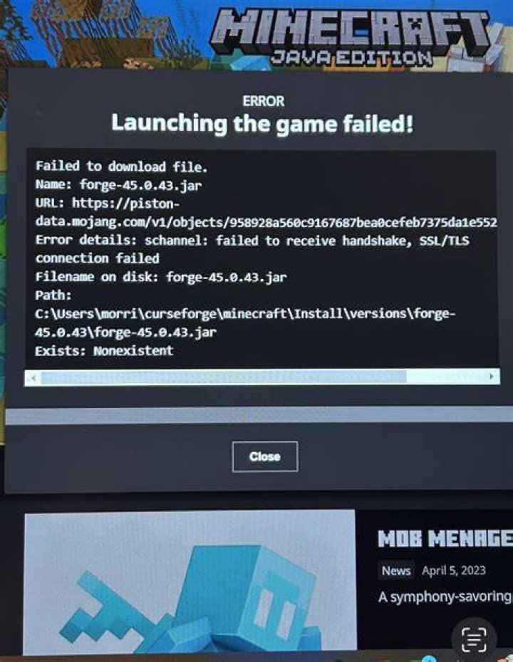 How do I fix CurseForge error 1?