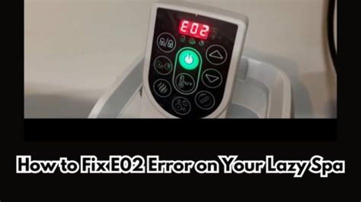 How do I fix error code E02 on a lazy spa?