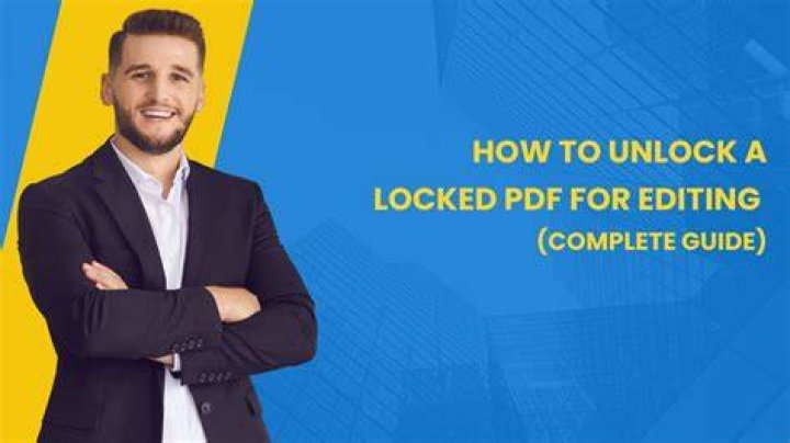 How do I unlock a PDF that is locked for editing?