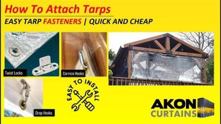 How do you attach a tarp to wood?
