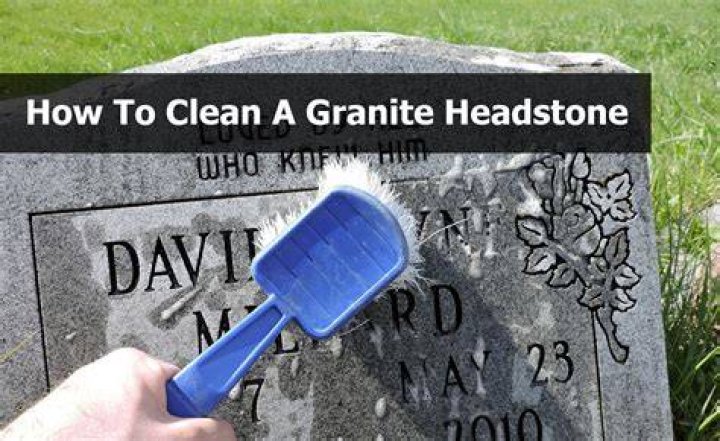 How do you clean black granite headstones?