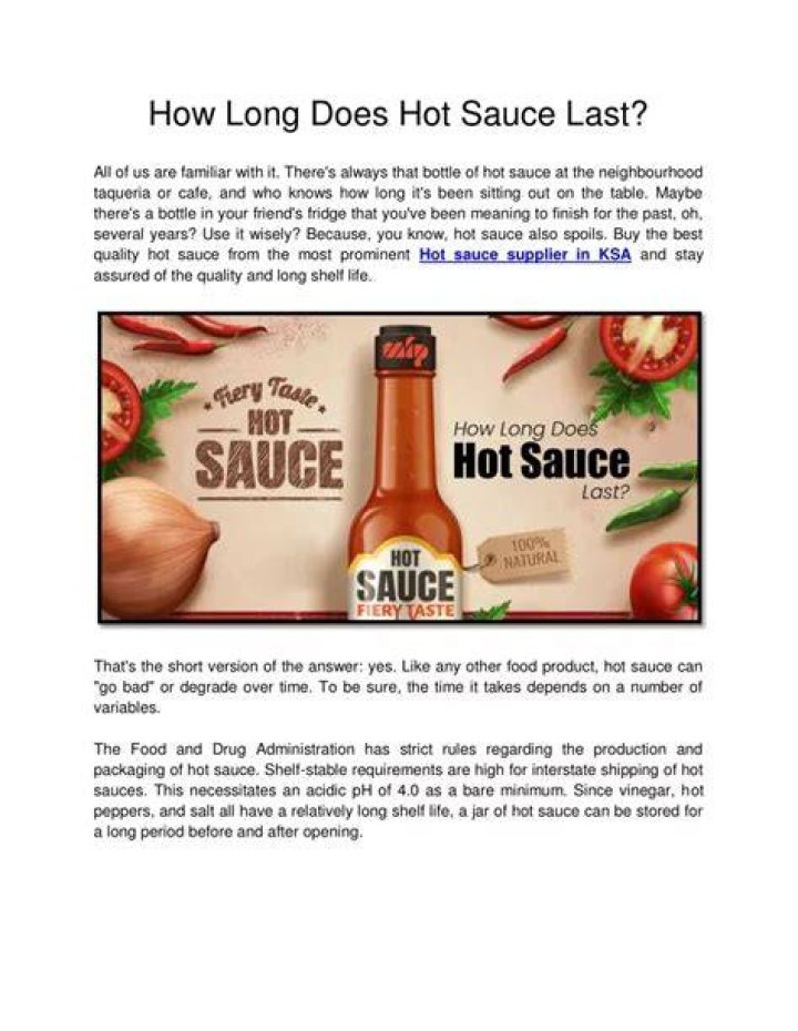 How Long Does Hot Sauce Package Las? (Question)