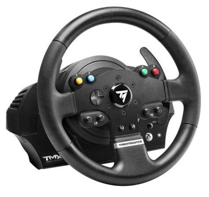 How much force feedback does a Thrustmaster TMX have?