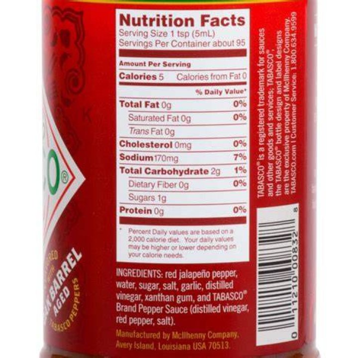 How Much Sodium In Tabasco Sauce? (Solution)
