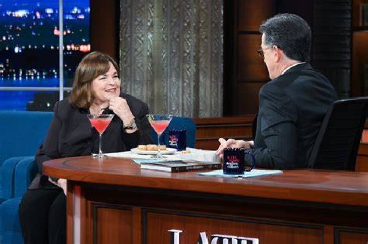Ina Garten cooks with Stephen Colbert on The Late Show