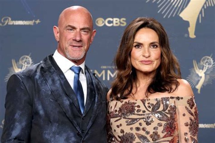 Mariska Hargitay and Christopher Meloni from the 'Law & Order' franchise on NBC.