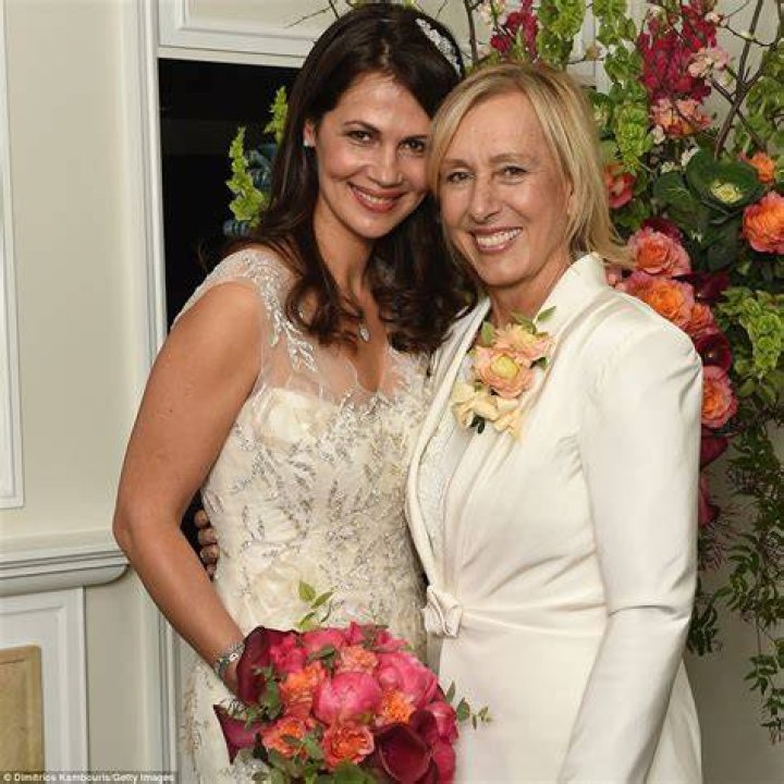 Married couple Julia Lemigova and Martina Navratilova attend "The Politician" premiere in 2019