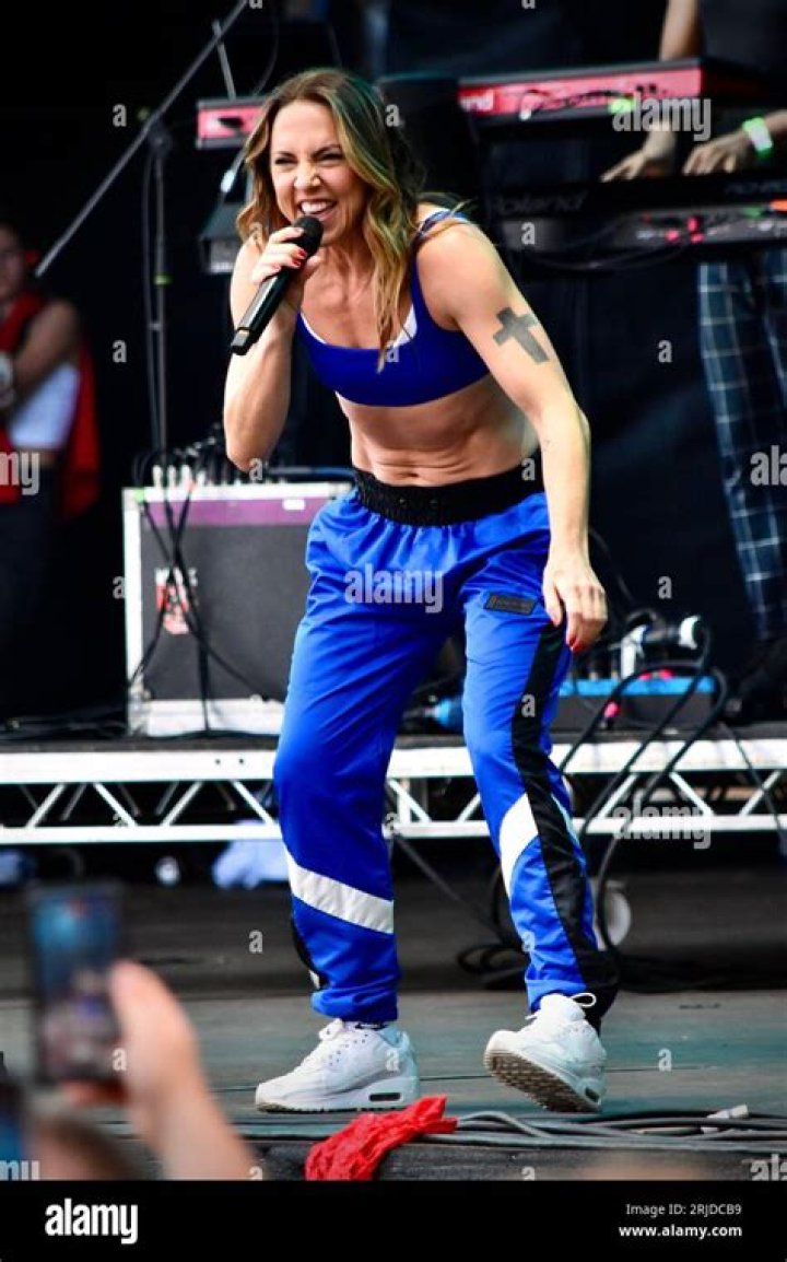 Melanie C. performing with Gleb Savchenko during 'Dancing with the Stars' Season 30 'Grease' theme night