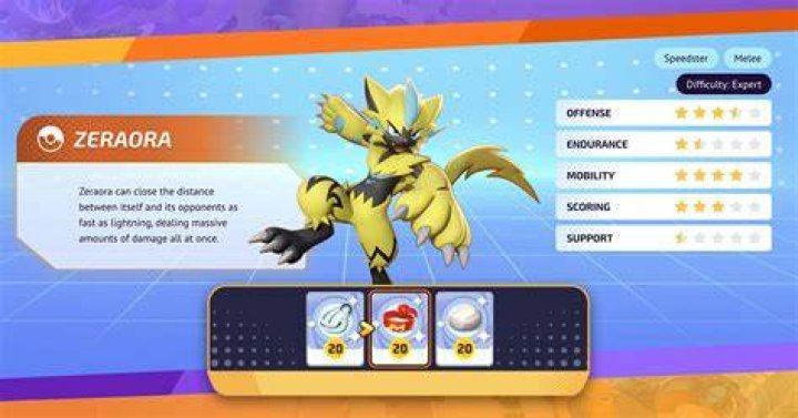 Pokémon Unite Zeraora Build - Best Items and Moves