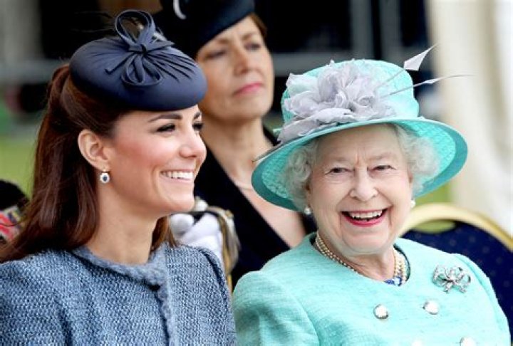 Queen Elizabeth II and Kate Middleton attend the annual Remembrance Sunday service at The Cenotaph on November 10, 2019, in London, England.