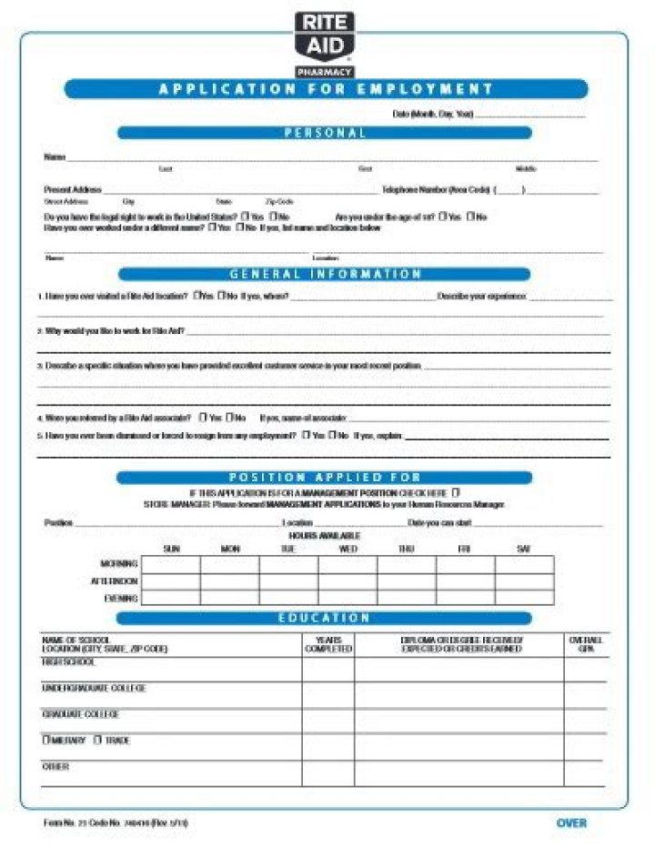 rite aid application tips