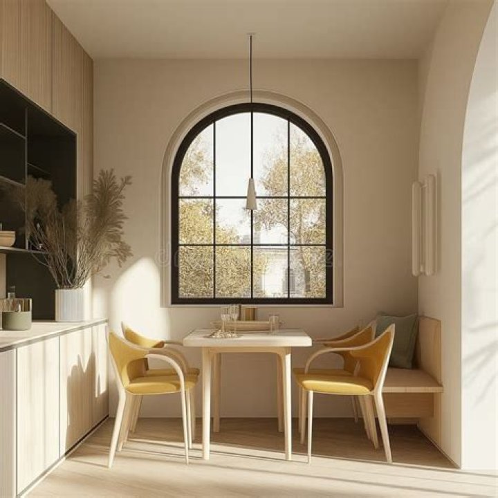 Room, Window, Interior design, Table, Furniture, Home, Dining room, Interior design, House, Fixture, 