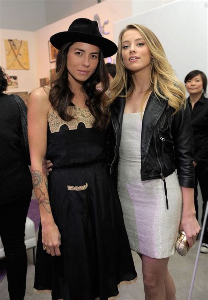 Tasya van Ree and Amber Heard pose for photo at event in Los Angeles