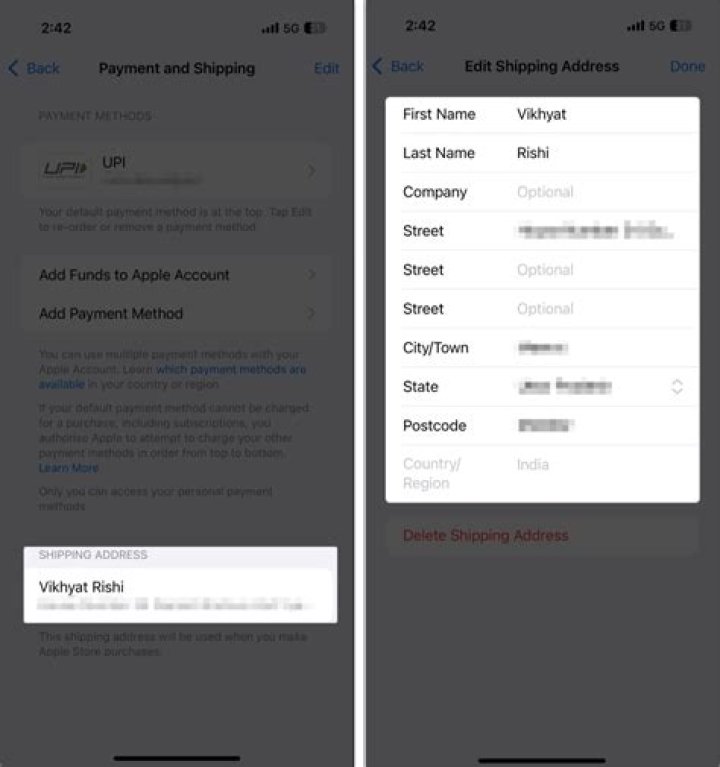 Verify and Update Shipping Information
