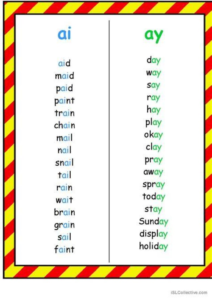 What are AI ay words?