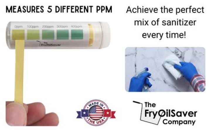 What does a sanitizer test kit measure?
