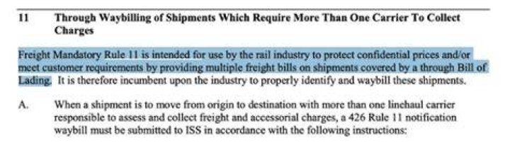What is Rule 11 railroad?