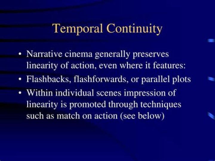 What is temporal continuity in film?
