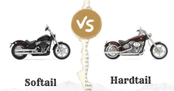 What is the difference between a softail and a hardtail motorcycle?