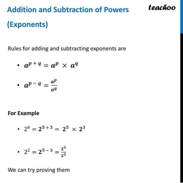 What is the rule for adding and subtracting exponents?