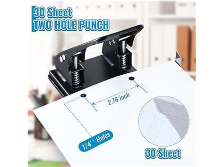 What is the spacing for a two hole punch?