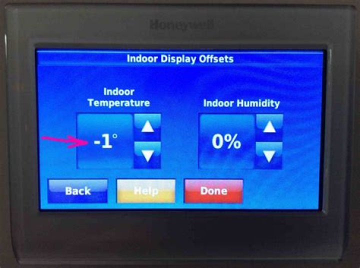 What is the temperature offset on a thermostat?
