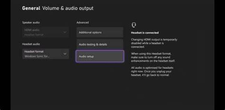 What should my audio settings be on Xbox?