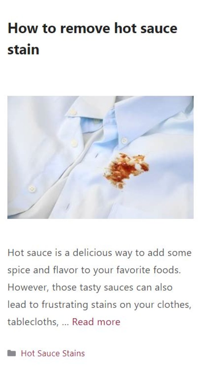 What Temperature Water Hot Sauce Stain? (Best solution)