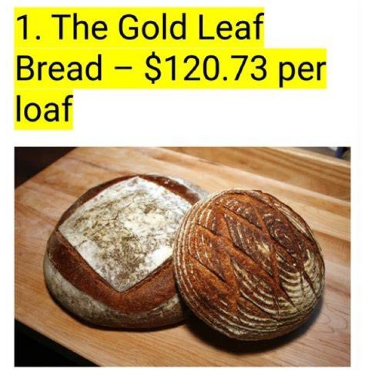 Why is gold leaf bread so expensive?