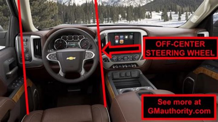 Why is Silverado steering wheel off center?