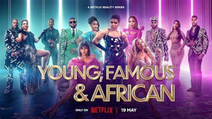 Young, Famous, and African cast toasting one another